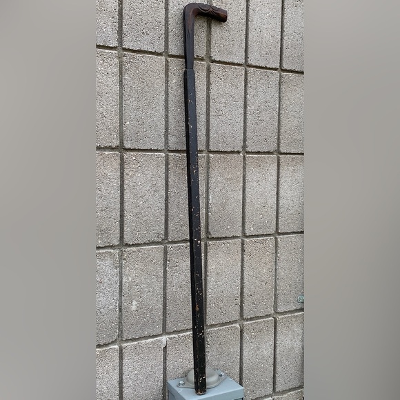 Early 20th Century Vtg Hand Crafted Carved Dual Hardwood Walking Stick Cane - Picture 8 of 16